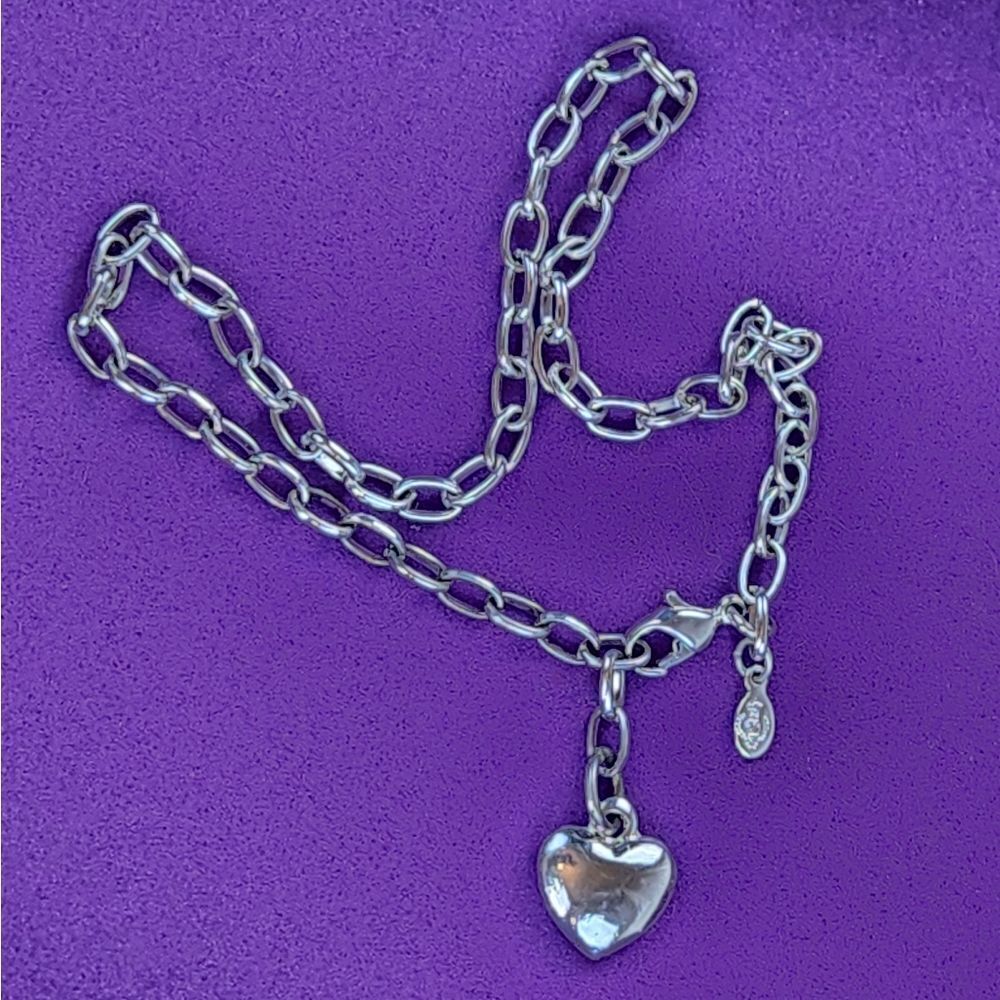 Premier Luv It Silver Plated Heart Shaped Anklet